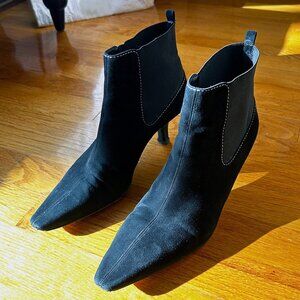 Cole Haan short suede dressy boots
